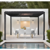 Electric Bioclimatic Pergola Aluminium LED Strips 12m2