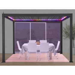 Pergola Bioclimatica Elettrica Strisce LED in Alluminio 12m2