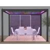 Electric Bioclimatic Pergola Aluminium LED Strips 12m2