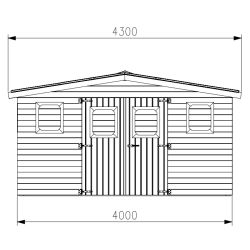 Abri de jardin Habrita Thermabri en bois massif 15,14 m2 avec toit en acier
