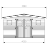 Abri de jardin Habrita Thermabri en bois massif 15,14 m2 avec toit en acier
