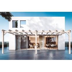 Pérgola adosada en madera en bruto Sevilla 5x4m 20m2