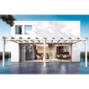Anlehnpergola aus rohem Holz Sevilla 5x4m 20m2