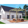 Pergolato autoportante in legno massello Madrid 4,20x4,20m 17m2