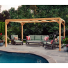 Freestanding pergola in raw wood Alicante 600x300cm 18m2