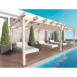 Pergolato autoportante in legno Marsella 600x400cm 24m2