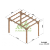 Freistehende Pergola aus Holz Linares 400x300cm 12m2