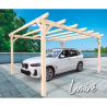 Carport en bois pour voitures 5x3m Badajoz 15m2 Maderland