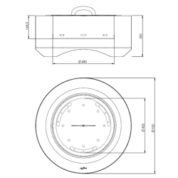Braséro en Acier Round Noir 70 cm Infire