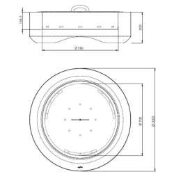 Round Corten Steel Fire Bowl 70 cm Infire