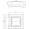 Black Square Steel Fire Bowl 70cm Infire