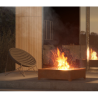 Quadratische Feuerschale aus Corten 1000 Infire Stahl