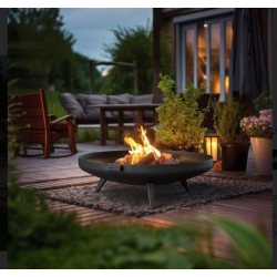 Misa 1000 Braciere in Acciaio Nero Infire