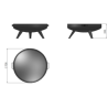 Misa 700 Steel Fire Bowl black Infire