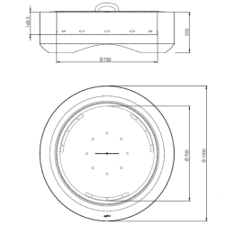 Braséro en Acier Round 1000cm Noir Infire