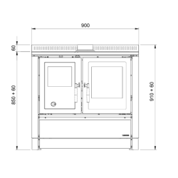 Fogão a lenha La Nordica Venezia Inox 8kW