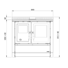 Estufa de leña La Nordica Venezia Black 8kW