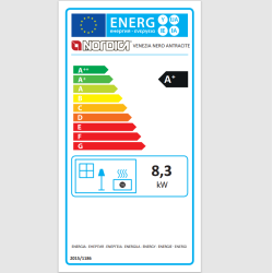 Estufa de leña La Nordica Venezia Black 8kW