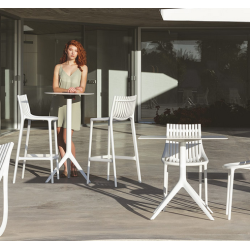 Set di 4 sgabelli alti da banco Ibiza bianco Vondom