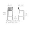 Lot de 4 Tabourets de Bar Ibiza noir Vondom