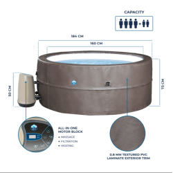 Spa portable NetSpa VITA PREMIUM 6 places avec mobilier
