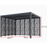 Pérgola Bioclimática Orientable Blades 11 m2 y Brise-Vue 2 Faces