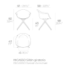 Conjunto de 4 banquetas Ibiza Bar Ecru Vondom