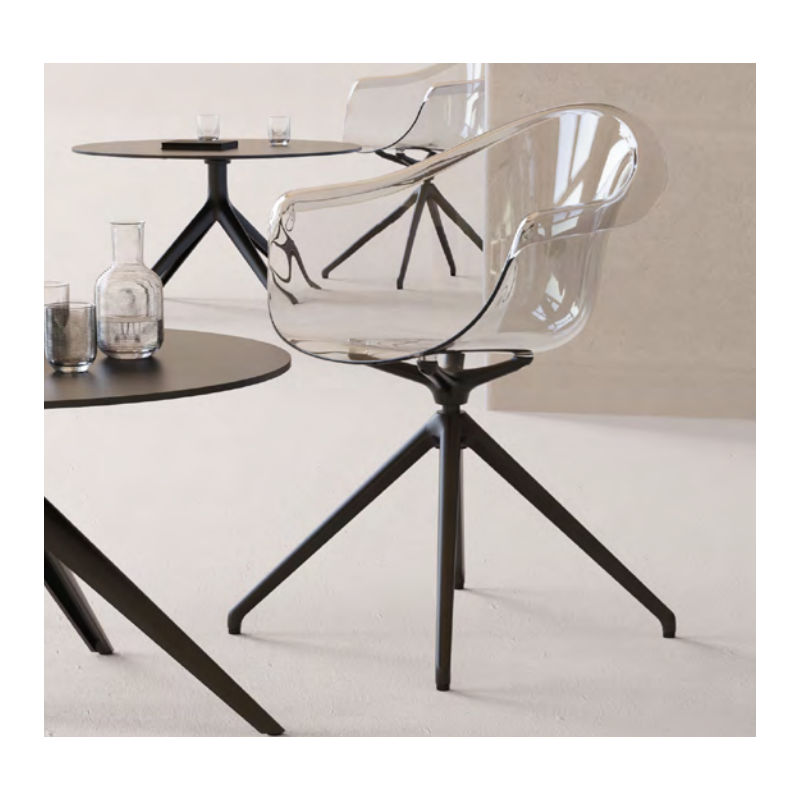 Set de 2 sillas giratorias Incasso Cristal Vondom