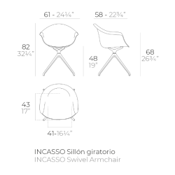 Lot de 2 Fauteuils Pivotants Incasso Melon Vondom
