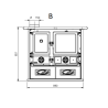 Wood burning stove La Nordica Rosa Sinistra Reverse 9kW natural stone