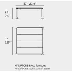 Set de 2 Tumbonas Loungues Sillas Hamptons con Mesa de CentroVondom