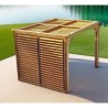 Habrita wooden pergola with removable roof and side 313x234xH217 Veneto