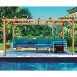 Vrijstaande massief houten pergola Valencia 5x3m 15m2