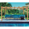Freistehende Pergola aus Massivholz Valencia 500x300cm 15m2