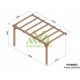 Anlehnpergola aus rohem Holz Palma 5x3m 15m2