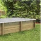 Cubierta de invierno 6x3 piscina rectangular de madera BWT myPOOL