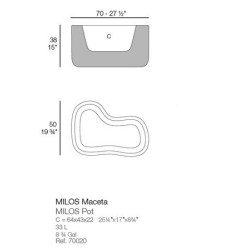 Milos Vondom Pflanzgefäß H38cm Baja