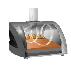 Four à Pizza Moderno 3 Alfa Forni à Bois Jaune Feu