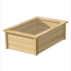 Gartenteich aus Holz mit Plane Quadro Wood 5 Spiegel Ubbink