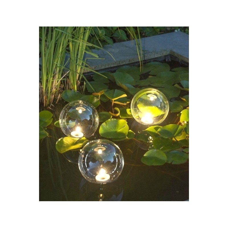 Conjunto de três esferas transparentes e flutuantes Ubbink MultiBright Float 3 LED