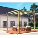 Freestanding pergola in solid wood Madrid 3x3m 9m2