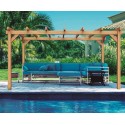 Valencia 4x4m 16m2 freistehende Pergola aus Massivholz