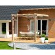 Pergola adossée en bois brut Cadiz 6x3m 18m2