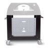 Alfa Cart Base for Moderno 3 Pizza Oven on Wheels Black