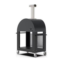 Base Chariot Alfa pour Four à Pizza Moderno 3 sur roulettes Noir