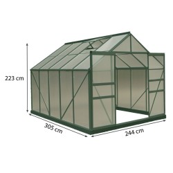 Serra da giardino in alluminio Habrita 7.35m2