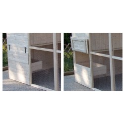 Pollaio da giardino in legno di grandi dimensioni 6-10 galline Habrita 3,90m2 a due corpi