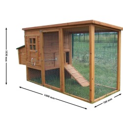 Holzgarten Hühnerstall 3-4 Habrita Hühner 1,50m2