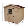 Abri de Jardin Alpina Bois massif Habrita 4 m2 Madrier 20mm