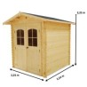Gartenhaus Loire Massivholz 2,20x2,20m 4 m2 Habrita Log 28mm